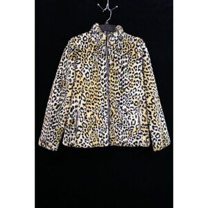 Joujou Leopard Print Faux Fur Jacket M
